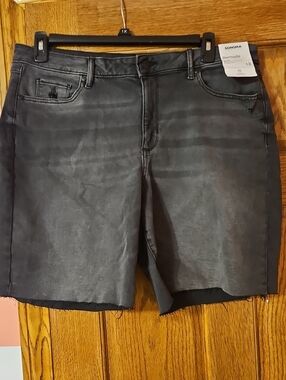 NWT Sonoma Black Coated Denim Bermuda Shorts